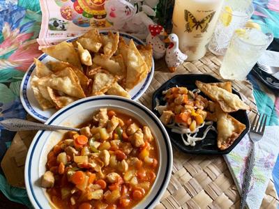 Sweet and Sour Chicken, Crab Rangoon