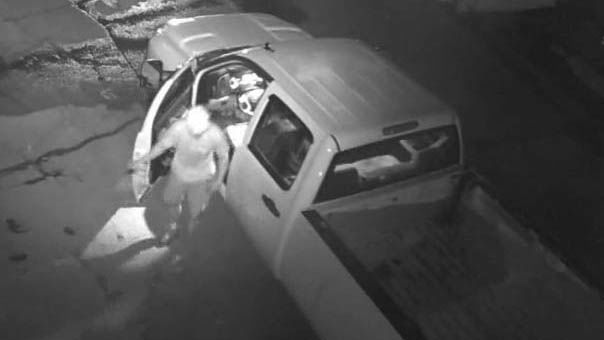 suspect and truck bw