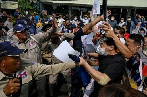 Since last month, protesters have demanded the unfreezing of their accounts with the Huione platform H-Pay, previously Huione Pay, which they said have been inaccessible since December