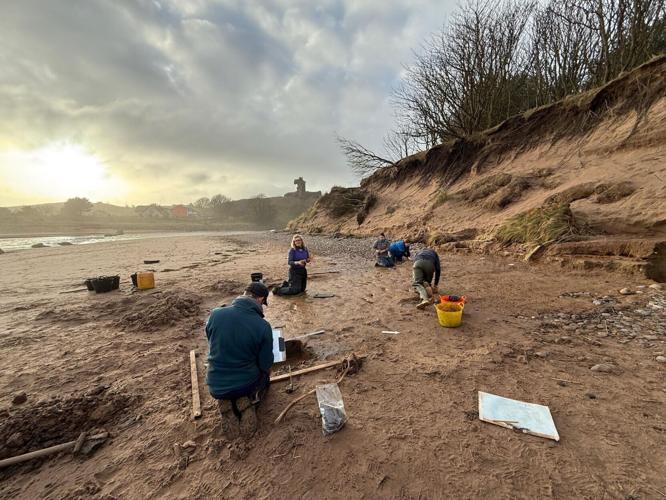 Storms reveal rare 2,000-year-old footprints on Scottish beach