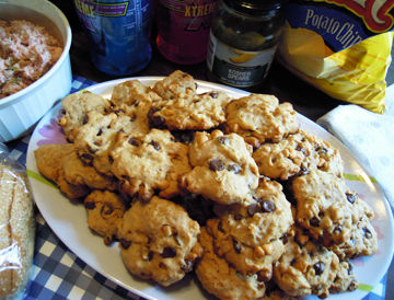 Honey Oatmeal Chocolate Chip Cookies