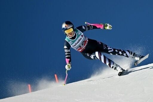 Lindsey Vonn competes in the World Cup Super-G event in St Moritz last year