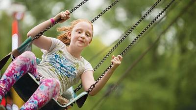 Aylla Clark, 8, of Arnold rides the swings at the 2019 Arnold Days. Carnival rides are scheduled to open at 5 p.m. Friday, Sept. 16, and noon on both Saturday and Sunday.