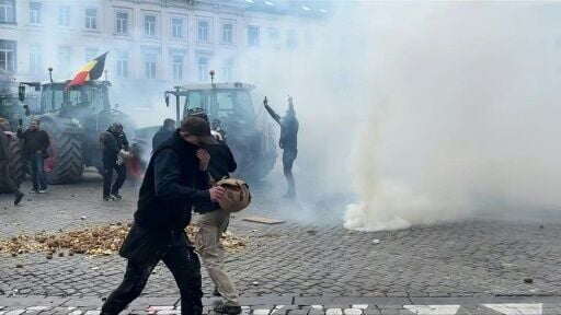 Farmers clash with police outside European Parliament amid protest against EU-Mercosur deal