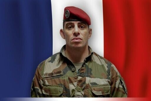 Handout photo from the French government of Sergeant Major Florian Montorio, killed in an ambush blamed on Hezbollah