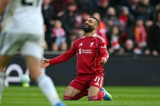Mohamed Salah scored Liverpool's second goal against Fulham at Anfield