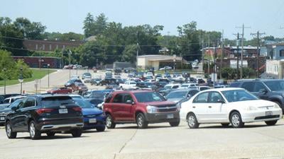 The Second Street parking lot in Festus lies between South Mill and South Adams streets, situated behind Main Street businesses.