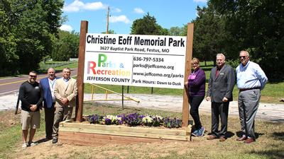 From left, Councilman Tim Bennett (District 5, Festus), Parks and Recreation Director Tim Pigg, Councilman Charles Groeteke (District 4, Barnhart), Councilwoman Lori Arons (District 3, Imperial), Councilman Bob Tullock (District 7, House Springs) and Co...