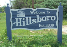 Hillsboro welcome sign