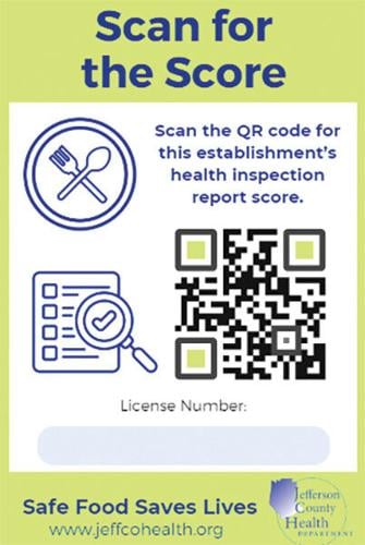 QR codes will be displayed in restaurants, grocery stores and other facilities serving and storing food. These codes will allow users to search for health inspection information.