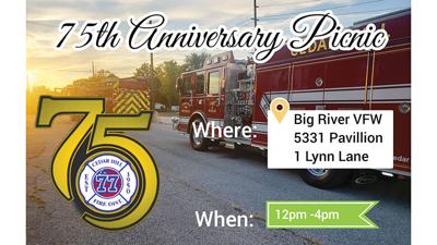 The Cedar Hill Fire Protection District plans to celebrate 75 years of service at a community picnic on Saturday, Sept. 6.