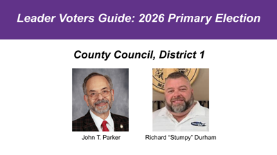 Voters guide: 2026 Primary election county council dist. 1