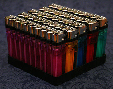 tray of lighters
