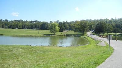 A view of Larry G. Crites Memorial Park rear field and ponds.