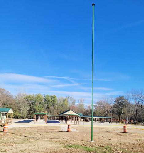 A 40-foot pole will have strands of lights streaming down it to create a Christmas tree next to the Arnold Farmers Market.