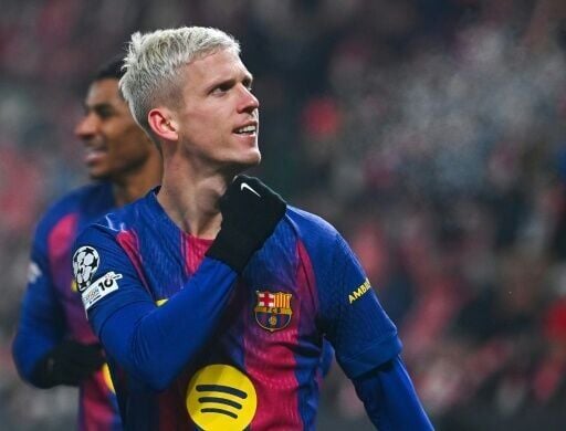 Dani Olmo scored a fantastic goal in Barcelona's 4-2 victory away to Slavia Prague
