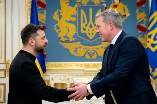 A picture released by the Ukrainian presidency showed Zelensky meeting with US Army Secretary Daniel Driscoll in Kyiv