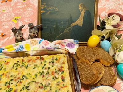 Chive Ham Breakfast Bake, Praline Toast