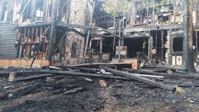 This home on Old Hickory Trail in the Raintree subdivision was destroyed by fire.