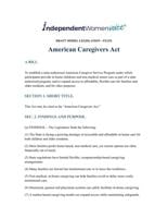 FNF - State Model American Caregivers Act