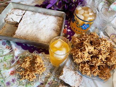 Apple-Walnut Bars, Crunchy Peanut Butter Cookies