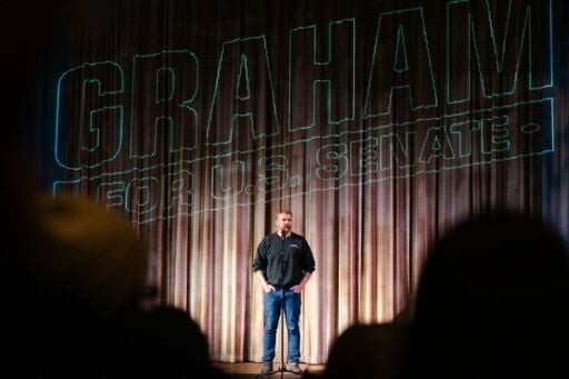Graham Platner, a 41-year-old former Marine, talks movingly of his opposition to war after serving in Afghanistan and Iraq