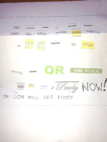 Pevely Kasten blackmail letter