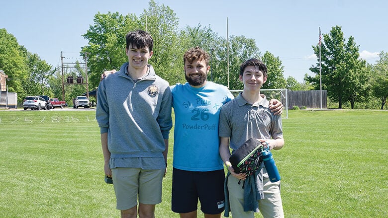 Amateur Radio Club members, from left, Lucas Powell, a sophomore from Cedar Hill; Alvaro Mejias, a junior from Oakville; and Kyle Hesse, a sophomore from Fenton.