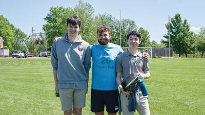 Amateur Radio Club members, from left, Lucas Powell, a sophomore from Cedar Hill; Alvaro Mejias, a junior from Oakville; and Kyle Hesse, a sophomore from Fenton.