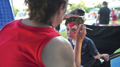Parker Miller, 4, gets his face painted on Friday, July 3 at William C. Haggard City Park in Herculaneum.