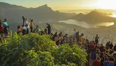 The Morro Dois Irmaos offers views of Rio de Janeiro's famous beaches