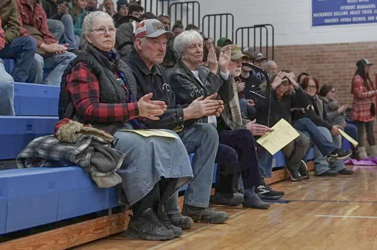 Residents gather for a town hall meeting
