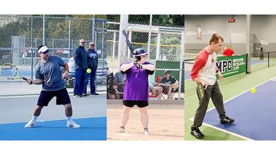 Special Olympians in action, from left: Luke Vasel of Imperial; Tammy Burle of Arnold; and Teddy Kirby of Imperial.