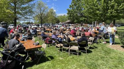 During its April 21 Wurstmarkt, the German Cultural Society sold 425 sausage dinners, its most ever for one of its Wurstmarkt events.