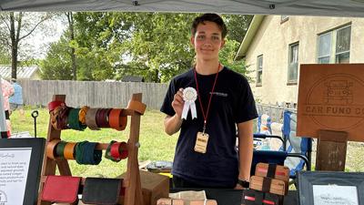 Magnus Aschinger, 17, placed third last year at the fair.