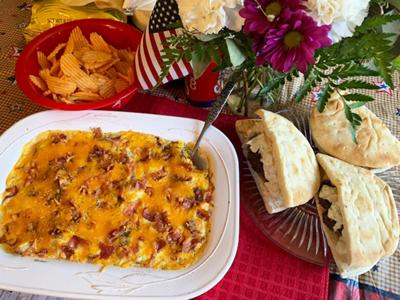 Pita Burgers and Bacon-Ranch Potatoes