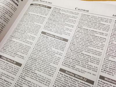 Jefferson County Leader calendar