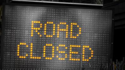 road closed sign