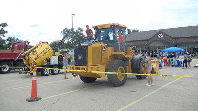 There were a variety of vehicles for people to explore during the Touch-A-Truck event.