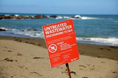 Millions of litres of raw sewage have flown into the waters off Wellington's picturesque south coast beaches since the breakdown of the Moa Point facility on February 4