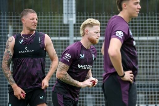 England captain Ben Stokes (centre) practises in Perth. "All the series that have gone past, whether that be in Australia or England, I don't think count for much," he says