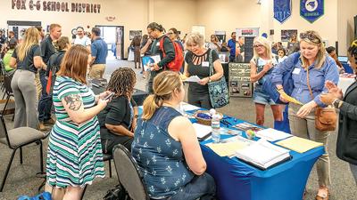 A steady stream of visitors came through the Job Fair during the May 31 event.
