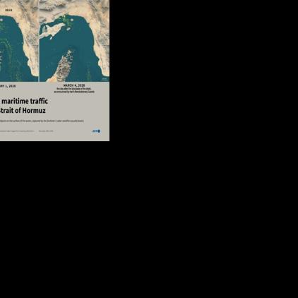 Only nine commercial ships detected crossing the Hormuz Strait since Monday