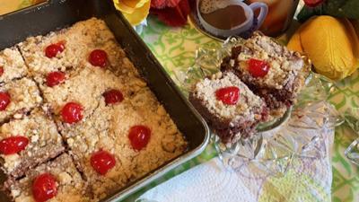 Chocolate Cherry Cheesecake Bars