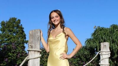Maddy Robinson, 16, was a junior attendant in the Herculaneum High School homecoming court.
