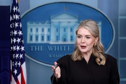 White House Press Secretary Karoline Leavitt speaks during a news conference in Washington, DC on December 11, 2025