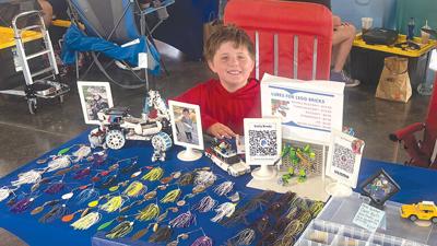 Jackson Brady has discovered how to fund his love of fishing and Legos by selling his handmade and handcrafted fishing lures at the De Soto Farmers Market twice a month.