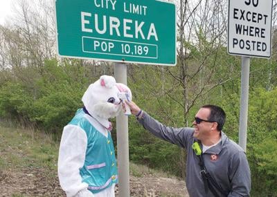 Easter bunny visits Eureka 2