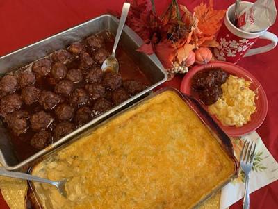 My Leader Yummy: Southern Maple-Glazed Meatballs and Cheesy Potatoes