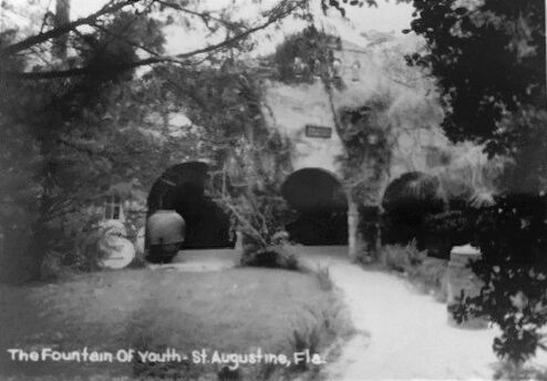 A 1955 picture of the entrance to the Fountain of Youth Park in St. Augustine, Fla.